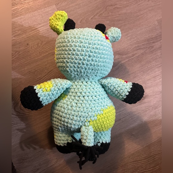 Crochet Zombie Cow Plush - Picture 3 of 3